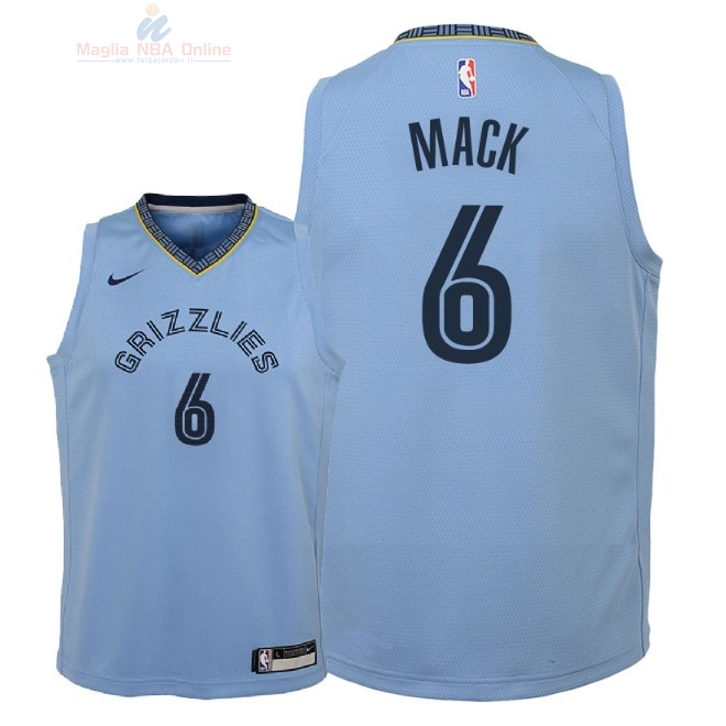 Acquista Maglia NBA Bambino Memphis Grizzlies #6 Shelvin Mack Blu Statement 2018-19