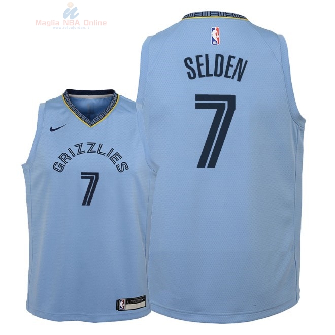 Acquista Maglia NBA Bambino Memphis Grizzlies #7 Wayne Selden Blu Statement 2018-19