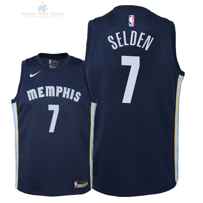 Acquista Maglia NBA Bambino Memphis Grizzlies #7 Wayne Selden Marino Icon 2018