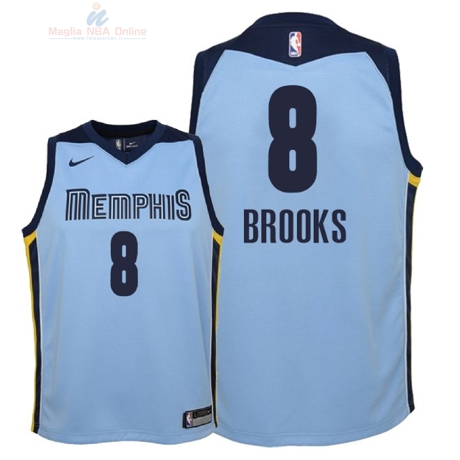 Acquista Maglia NBA Bambino Memphis Grizzlies #8 MarShon Brooks Blu Statement 2018