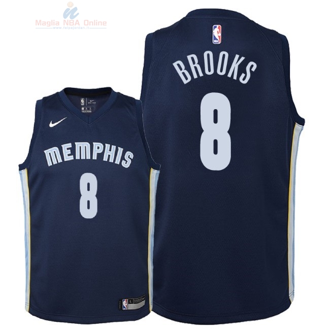 Acquista Maglia NBA Bambino Memphis Grizzlies #8 MarShon Brooks Marino Icon 2018