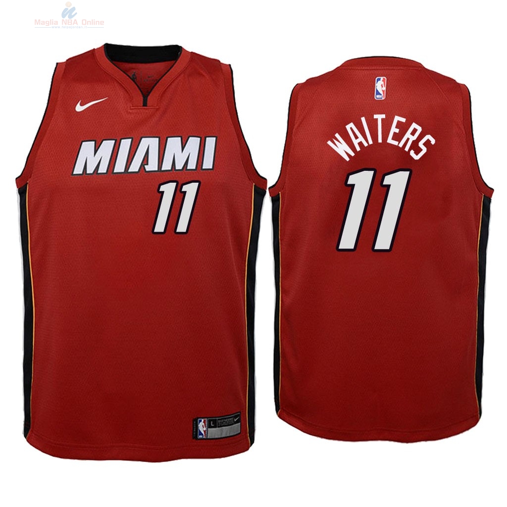 Acquista Maglia NBA Bambino Miami Heat #11 Dion Waiters Rosso Statement 2018