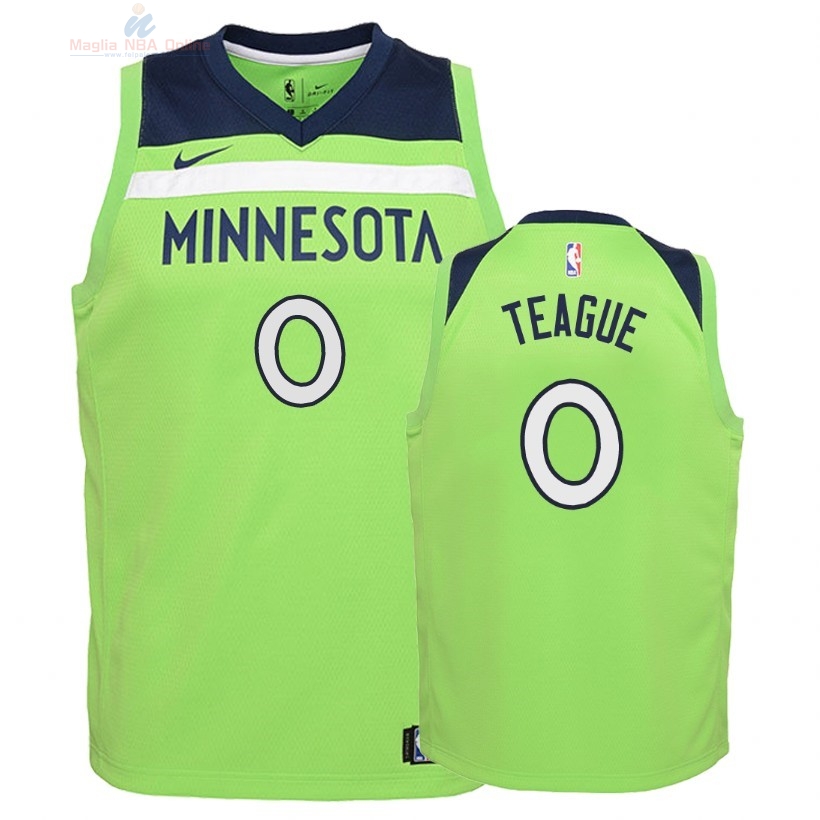 Acquista Maglia NBA Bambino Minnesota Timberwolves #0 Jeff Teague Verde Statement 2018