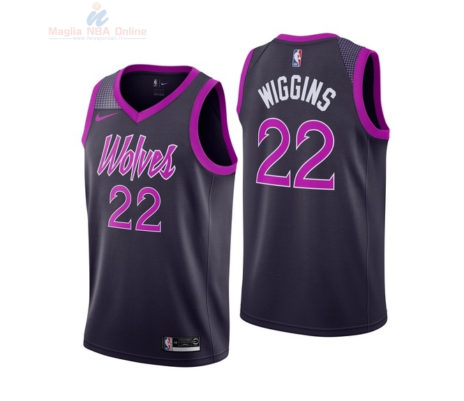 Acquista Maglia NBA Bambino Minnesota Timberwolves #22 Andrew Wiggins Nike Porpora Città 2018-19