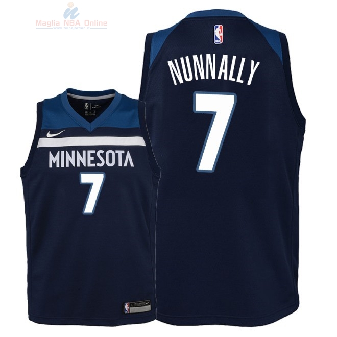 Acquista Maglia NBA Bambino Minnesota Timberwolves #7 James Nunnally Marino Icon 2018