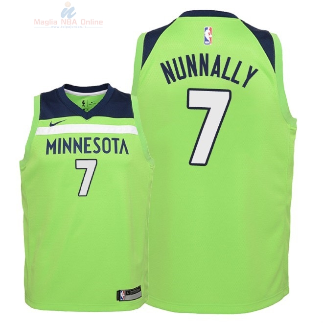 Acquista Maglia NBA Bambino Minnesota Timberwolves #7 James Nunnally Verde Statement 2018
