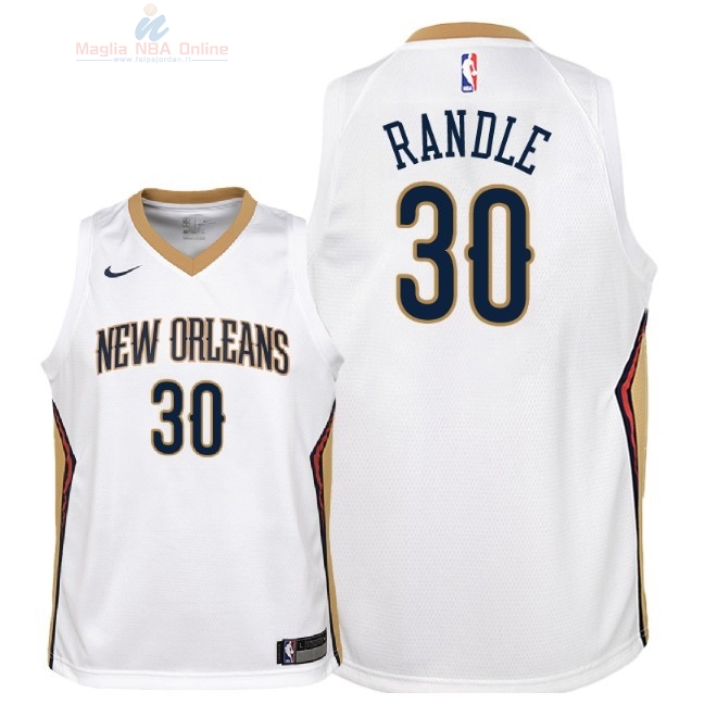Acquista Maglia NBA Bambino New Orleans Pelicans #30 Julius Randle Bianco Association 2018