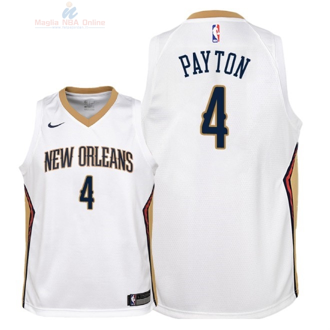 Acquista Maglia NBA Bambino New Orleans Pelicans #4 Elfrid Payton Bianco Association 2018