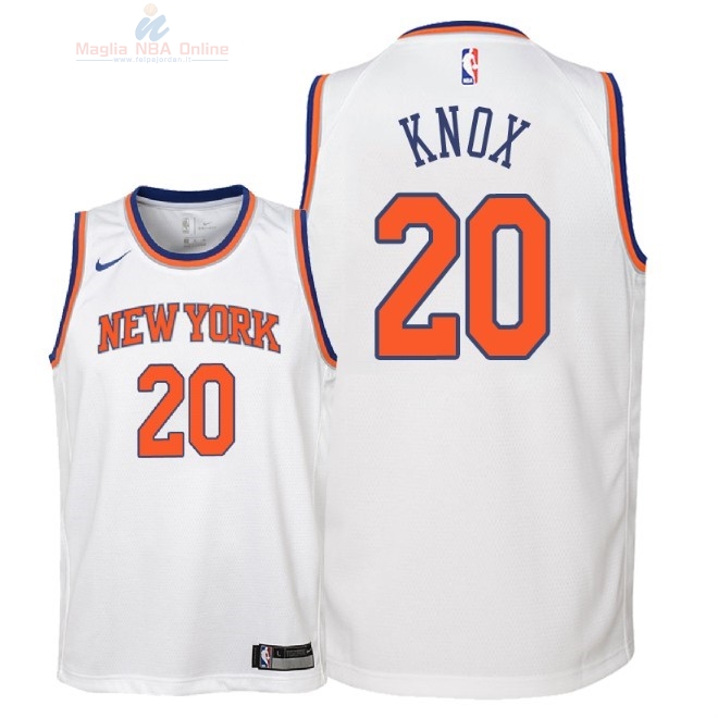 Acquista Maglia NBA Bambino New York Knicks #20 Kevin Knox Bianco Association 2018