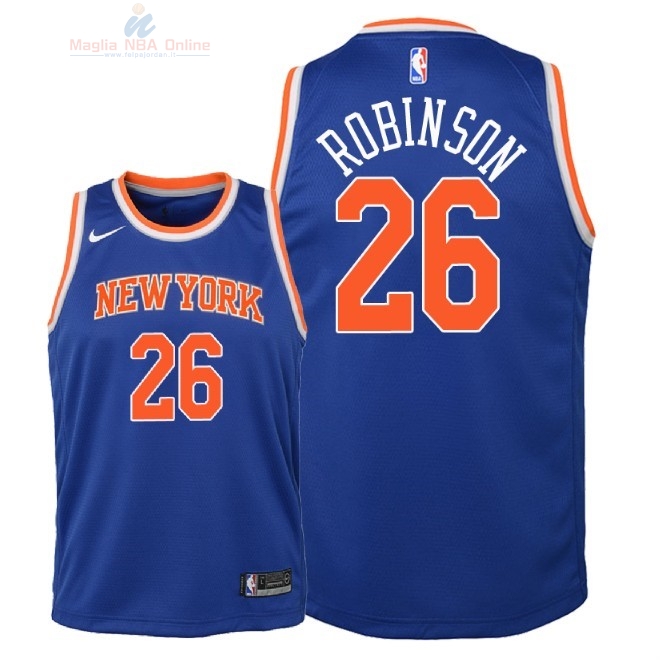 Acquista Maglia NBA Bambino New York Knicks #26 Mitchell Robinson Blu Icon 2018