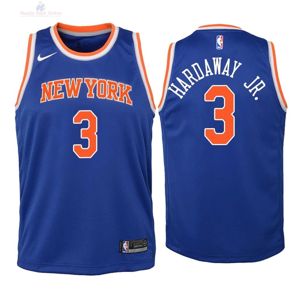Acquista Maglia NBA Bambino New York Knicks #3 Tim Hardaway Jr Blu Icon 2018
