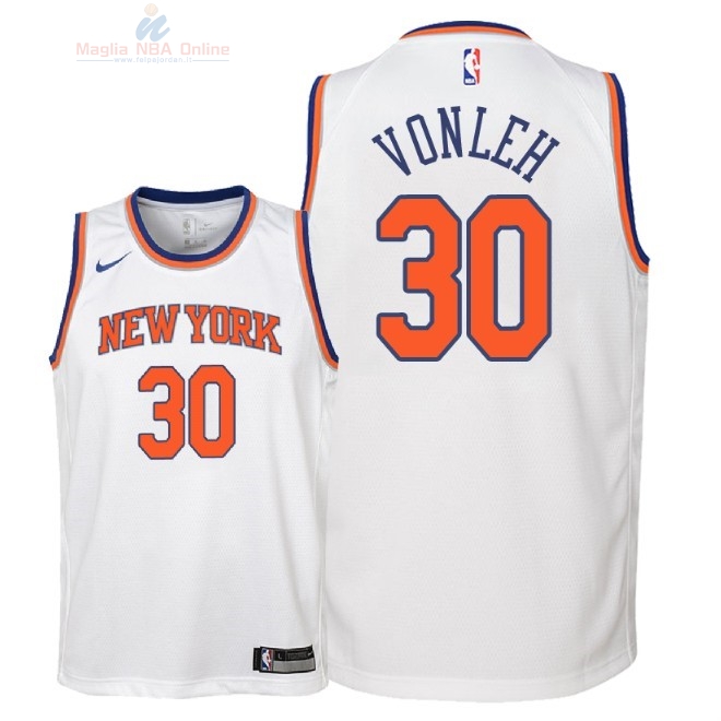 Acquista Maglia NBA Bambino New York Knicks #30 Noah Vonleh Bianco Association 2018
