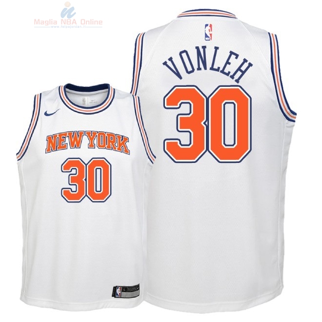 Acquista Maglia NBA Bambino New York Knicks #30 Noah Vonleh Bianco Statement 2018