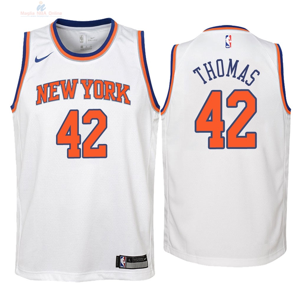 Acquista Maglia NBA Bambino New York Knicks #42 Lance Thomas Bianco Association 2018