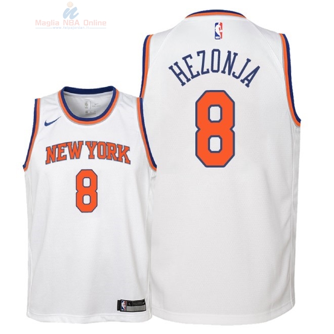 Acquista Maglia NBA Bambino New York Knicks #8 Mario Hezonja Bianco Association 2018