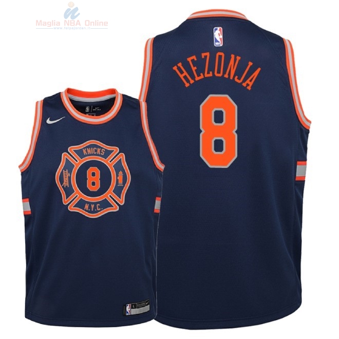 Acquista Maglia NBA Bambino New York Knicks #8 Mario Hezonja Nike Marino Città 2018