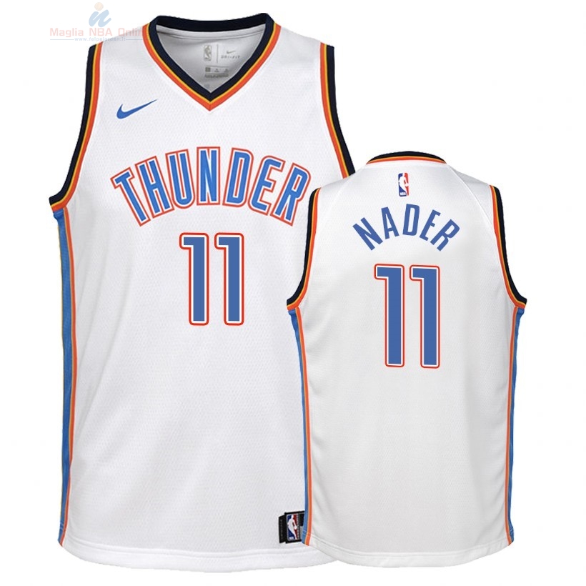 Acquista Maglia NBA Bambino Oklahoma City Thunder #11 Abdel Nader Bianco Association 2018