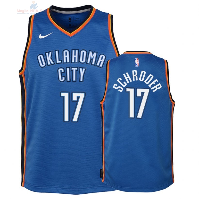 Acquista Maglia NBA Bambino Oklahoma City Thunder #17 Dennis Schroder Blu Icon 2018