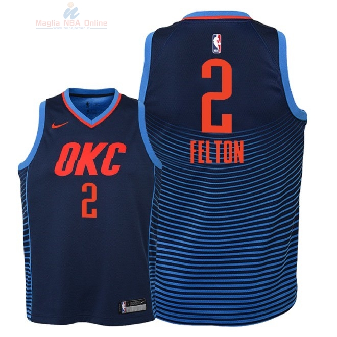 Acquista Maglia NBA Bambino Oklahoma City Thunder #2 Raymond Felton Marino Statement 2018