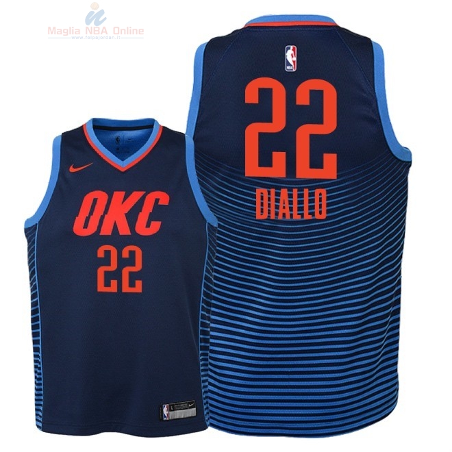 Acquista Maglia NBA Bambino Oklahoma City Thunder #22 Hamidou Diallo Marino Statement 2018