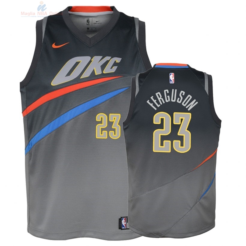 Acquista Maglia NBA Bambino Oklahoma City Thunder #23 Terrance Ferguson Nike Grigio Città 2018