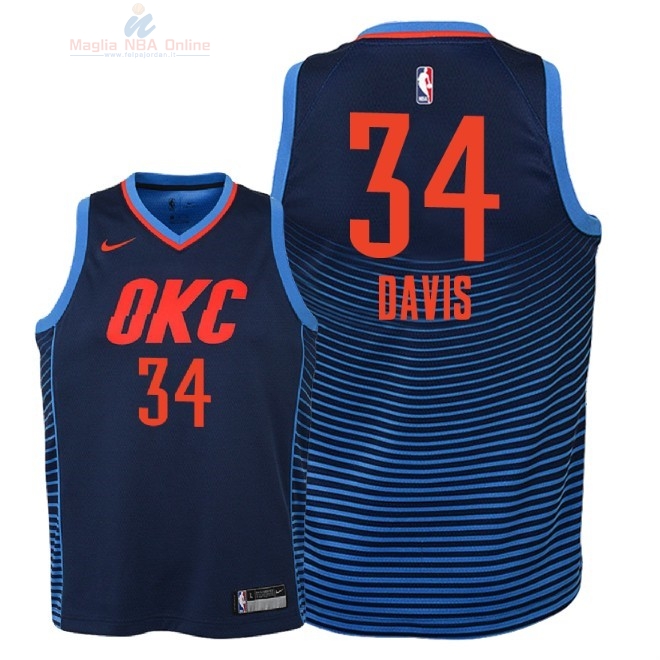 Acquista Maglia NBA Bambino Oklahoma City Thunder #34 Tyler Davis Marino Statement 2018