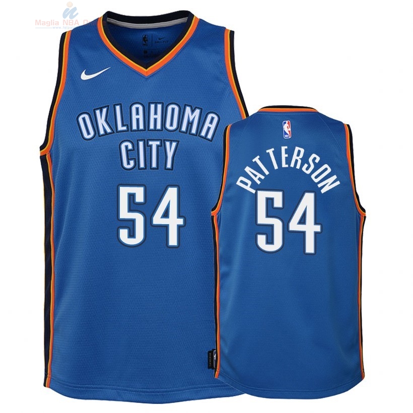 Acquista Maglia NBA Bambino Oklahoma City Thunder #54 Patrick Patterson Blu Icon 2018