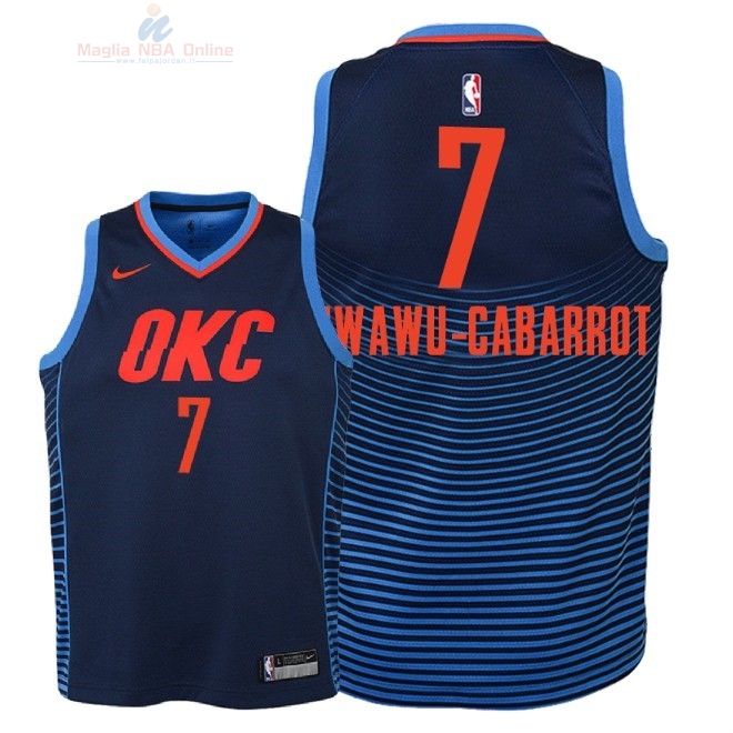 Acquista Maglia NBA Bambino Oklahoma City Thunder #7 Timothe Luwawu Cabarrot Marino Statement 2018