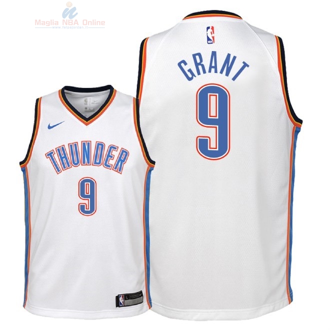 Acquista Maglia NBA Bambino Oklahoma City Thunder #9 Jerami Grant Bianco Association 2018