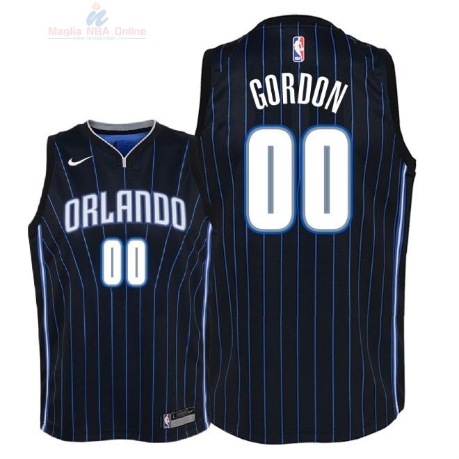 Acquista Maglia NBA Bambino Orlando Magic #0 Aaron Gordon Nero Statement 2018