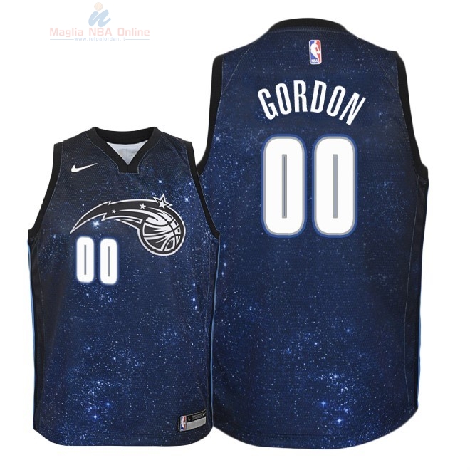 Acquista Maglia NBA Bambino Orlando Magic #0 Aaron Gordon Nike Marino Città 2018