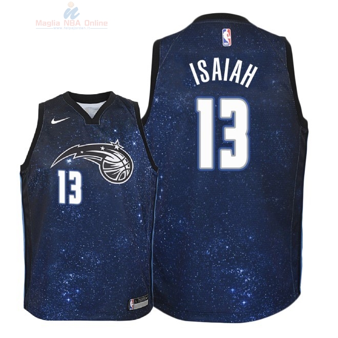 Acquista Maglia NBA Bambino Orlando Magic #13 Isaiah Briscoe Nike Marino Città 2018