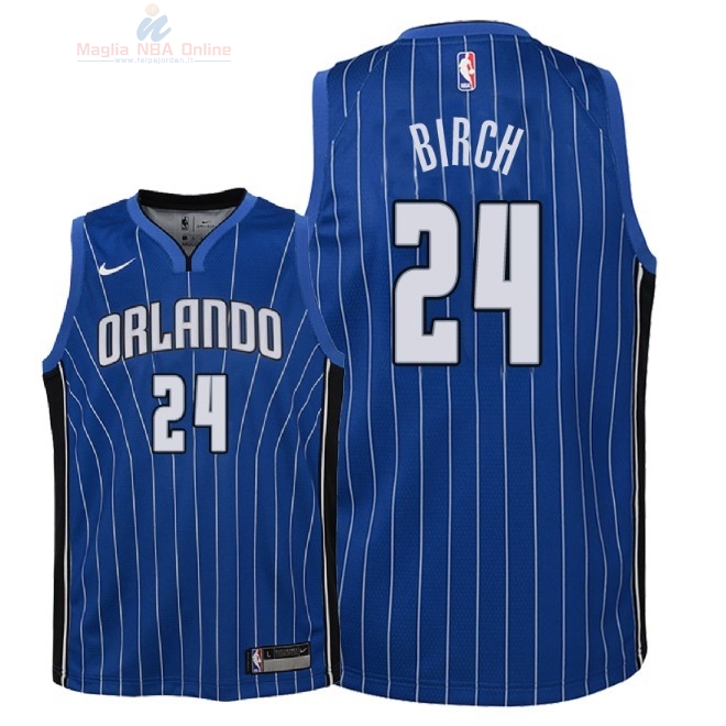 Acquista Maglia NBA Bambino Orlando Magic #24 Khem Birch Blu Icon 2018