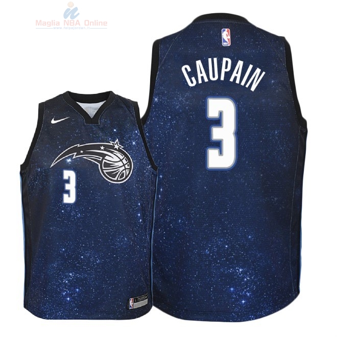 Acquista Maglia NBA Bambino Orlando Magic #3 Troy Caupain Nike Marino Città 2018