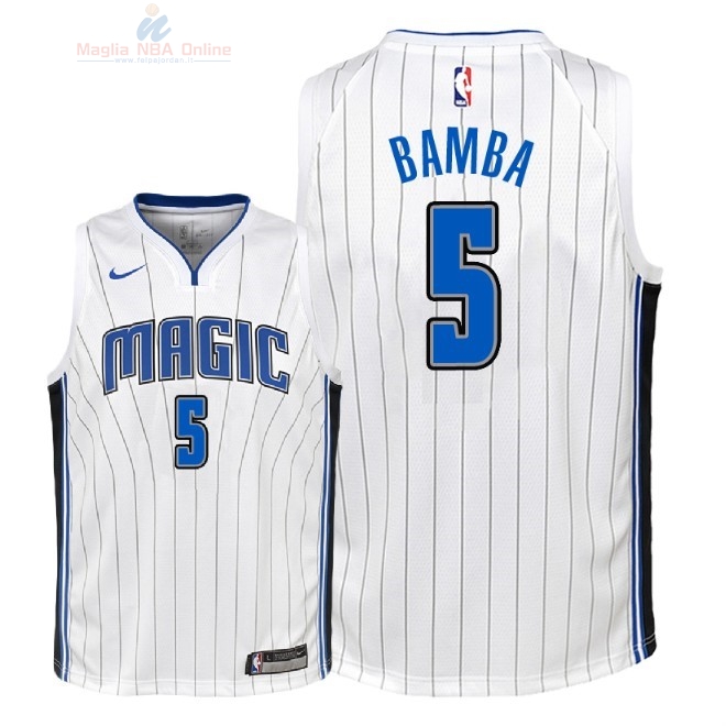 Acquista Maglia NBA Bambino Orlando Magic #5 Mohamed Bamba Bianco Association 2018