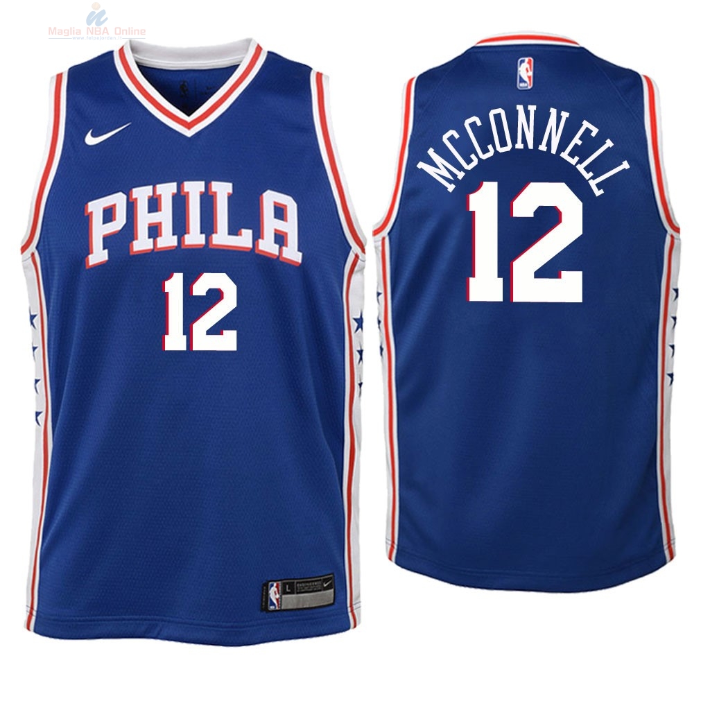 Acquista Maglia NBA Bambino Philadelphia Sixers #12 T.J. McConnell Blu Icon 2018