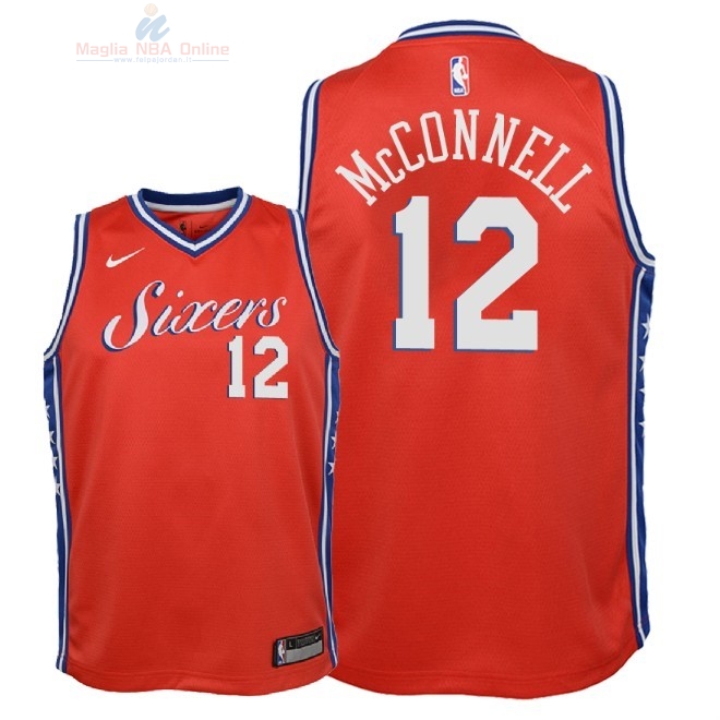 Acquista Maglia NBA Bambino Philadelphia Sixers #12 T.J. McConnell Rosso Statement 2018