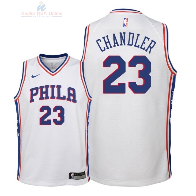 Acquista Maglia NBA Bambino Philadelphia Sixers #23 Wilson Chandler Bianco Association 2018-19