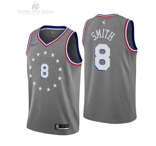 Acquista Maglia NBA Bambino Philadelphia Sixers #8 Zhaire Smith Nike Grigio Città 2018-19