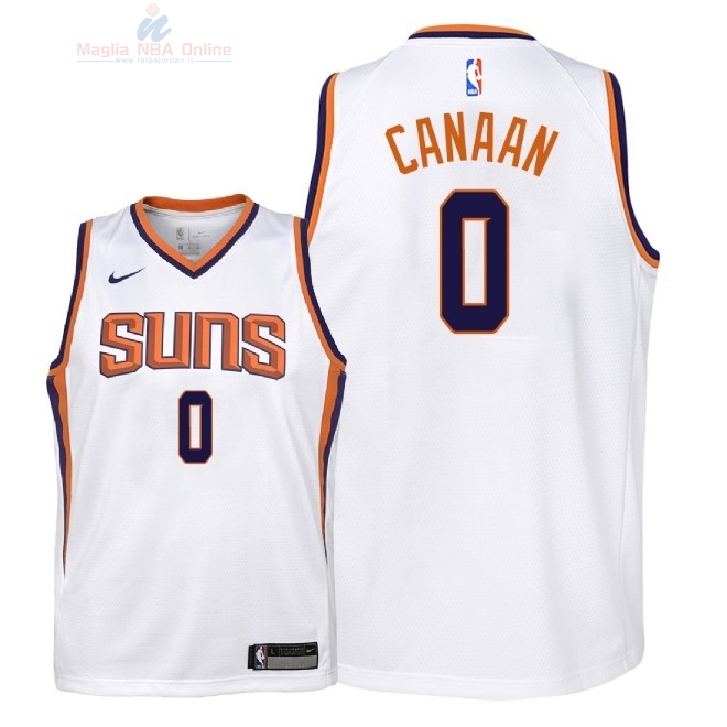 Acquista Maglia NBA Bambino Phoenix Suns #0 Isaiah Canaan Bianco Association 2018