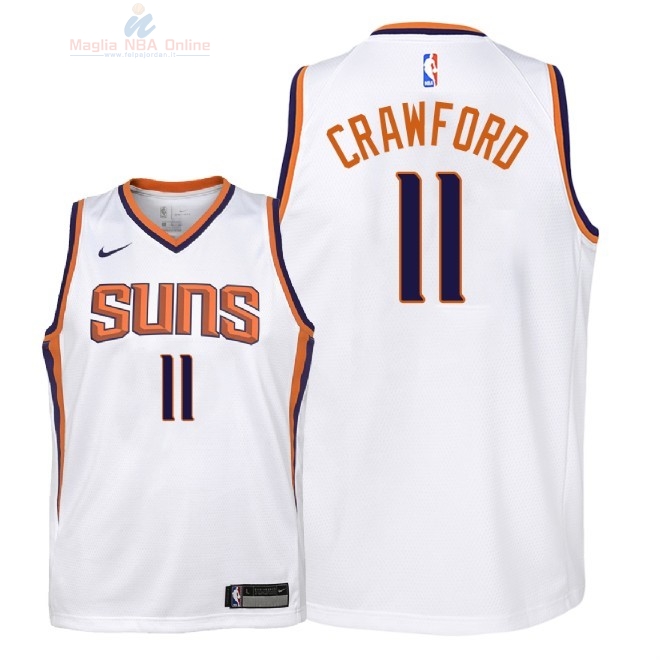 Acquista Maglia NBA Bambino Phoenix Suns #11 Jamal Crawford Bianco Association 2018