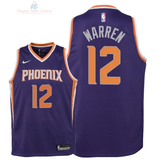 Acquista Maglia NBA Bambino Phoenix Suns #12 T.J. Warren Porpora Icon 2018