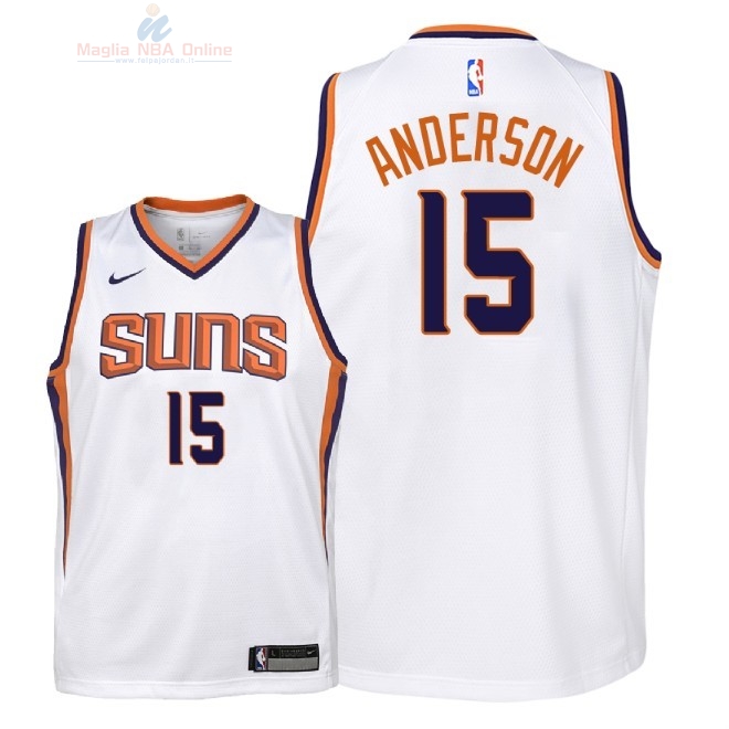 Acquista Maglia NBA Bambino Phoenix Suns #15 Ryan Anderson Bianco Association 2018