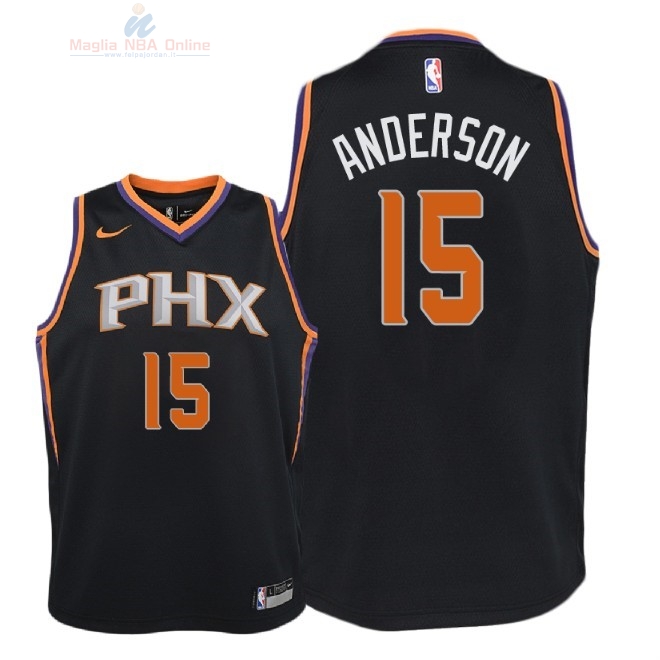 Acquista Maglia NBA Bambino Phoenix Suns #15 Ryan Anderson Nero Statement 2018