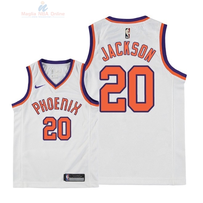 Acquista Maglia NBA Bambino Phoenix Suns #20 Josh Jackson Retro Bianco 2018