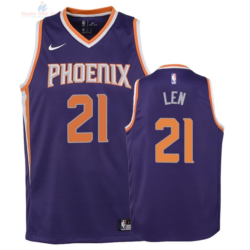 Acquista Maglia NBA Bambino Phoenix Suns #21 Alex Len Porpora Icon 2018