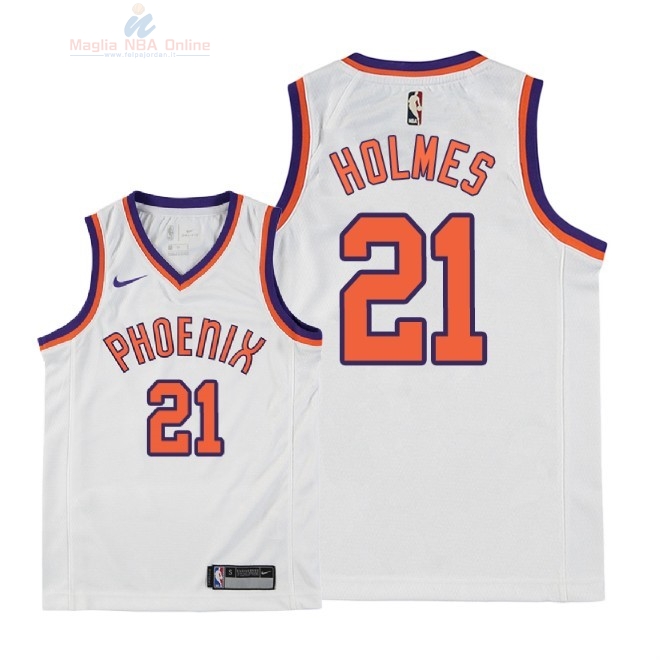 Acquista Maglia NBA Bambino Phoenix Suns #21 Richaun Holmes Retro Bianco 2018