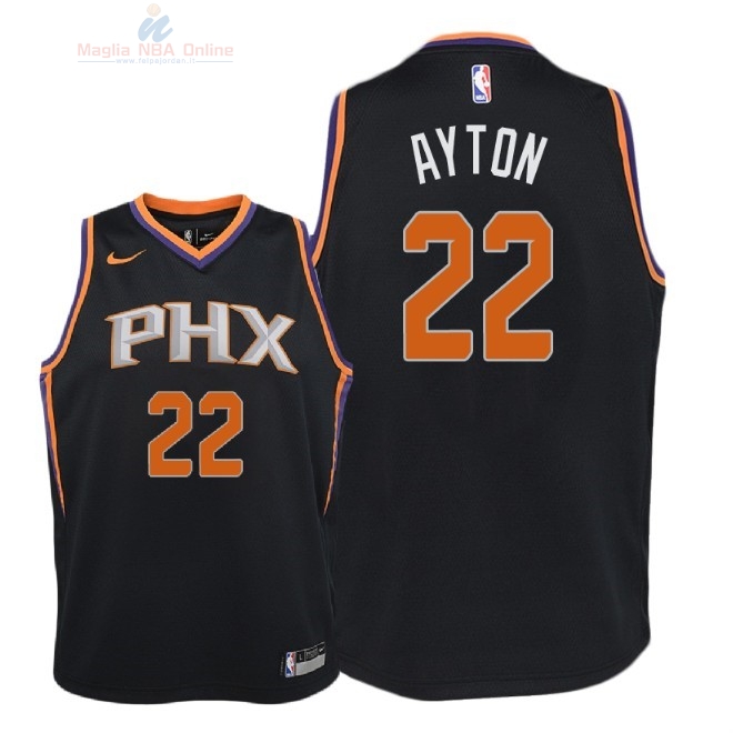 Acquista Maglia NBA Bambino Phoenix Suns #22 DeAndre Ayton Nero Statement 2018