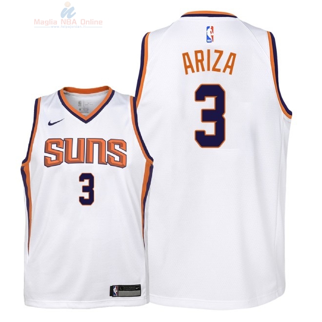 Acquista Maglia NBA Bambino Phoenix Suns #3 Trevor Ariza Bianco Association 2018