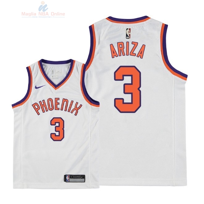 Acquista Maglia NBA Bambino Phoenix Suns #3 Trevor Ariza Retro Bianco 2018-19